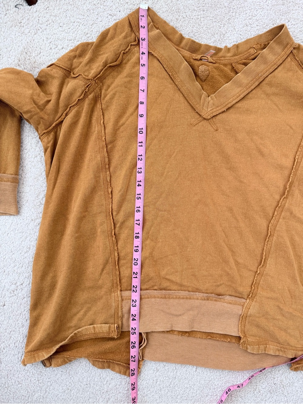Free People On the Rise Pullover Sweatshirt in Shade Amber - Picture 9 of 12